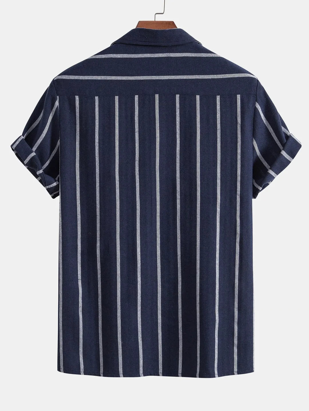 Men’s Striped Cuban Shirt & Shorts Set