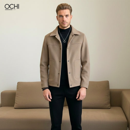Premium Single-Breasted Men’s Coat