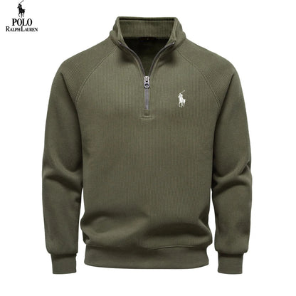 Premium Thermal Cotton Zip Sweater