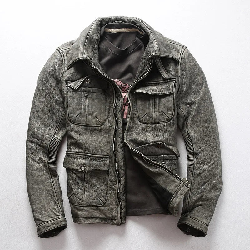 LUXO VINTAGE COWSKIN MOTO JACKET